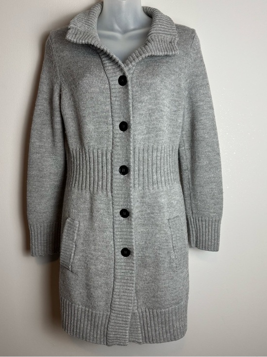 Banana Republic Sweaters - Banana Republic 100% Merino Wool Long Line Button Up Sweater Cardigan Size M